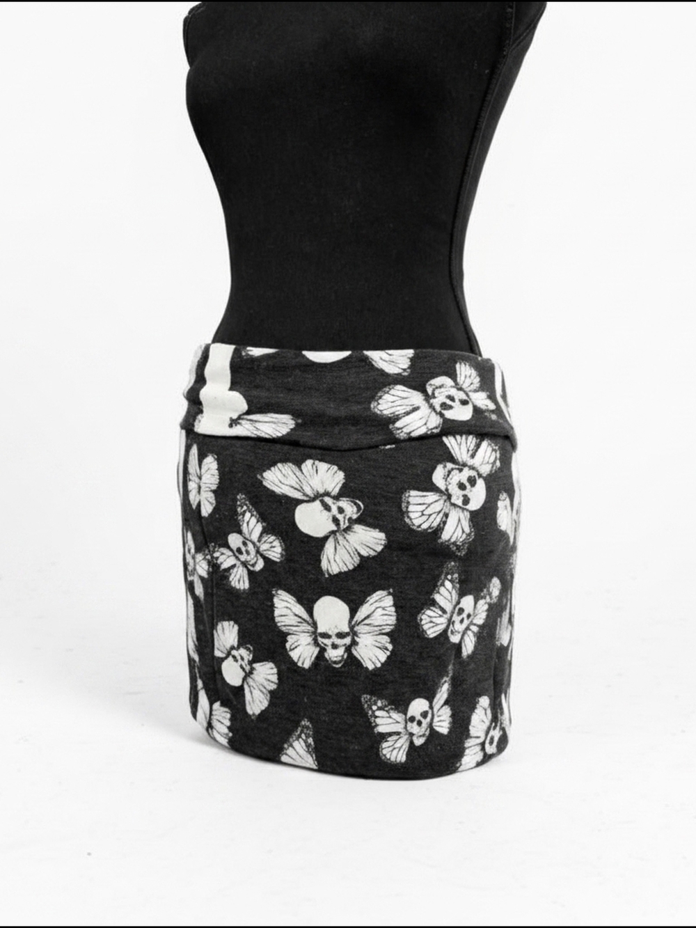 Vintage Hot Topic Butterfly Skull Mini Skirt
